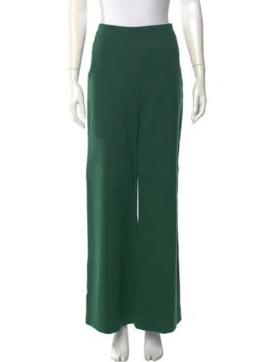 Pre-owned Tory Burch Wide Leg Pants In Green