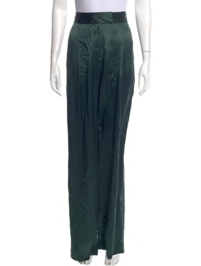 Pre-owned Tory Burch Wide Leg Pants In Green