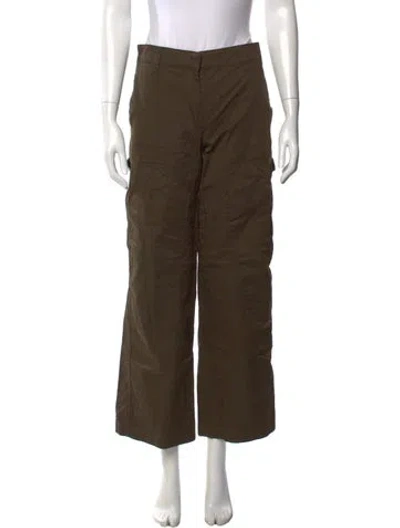 Pre-owned Tory Burch Wide Leg Pants In Green