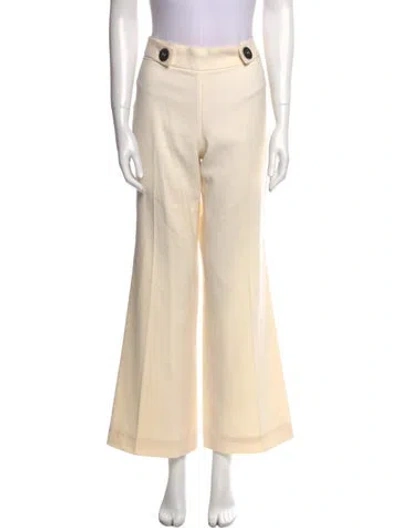 Pre-owned Tory Burch Wide Leg Pants In Neutral