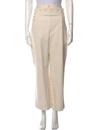 Pre-owned Tory Burch Wide Leg Pants In Neutral