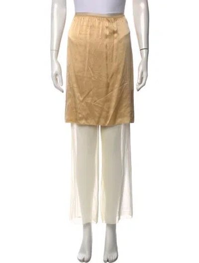 Pre-owned Tory Burch Wide Leg Pants In Neutral