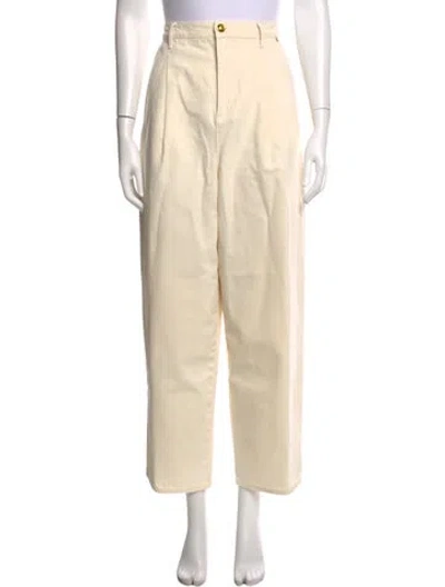 Pre-owned Tory Burch Wide Leg Pants In Neutrals