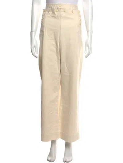 Pre-owned Tory Burch Wide Leg Pants In Neutrals