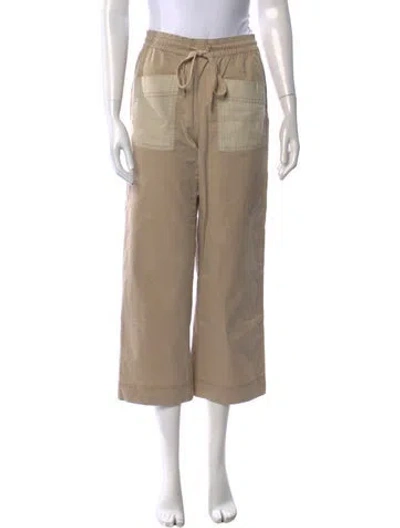 Pre-owned Tory Burch Wide Leg Pants In Neutrals