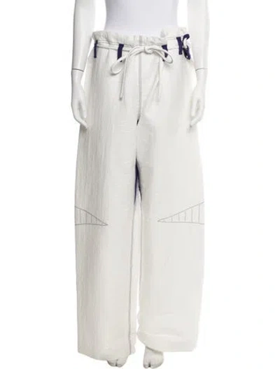 Pre-owned Tory Burch Wide Leg Pants W/ Tags In White