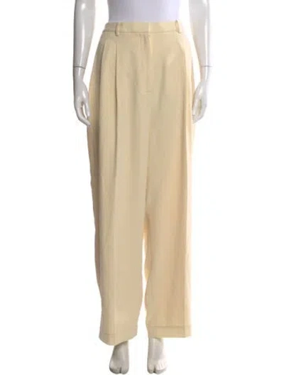 Pre-owned Tory Burch Wide Leg Pants W/ Tags In Yellow