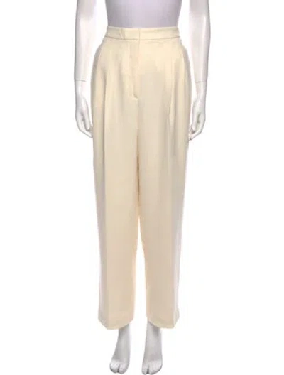 Pre-owned Tory Burch Wide Leg Pants In White