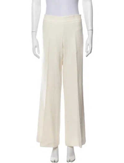 Pre-owned Tory Burch Wide Leg Pants In White