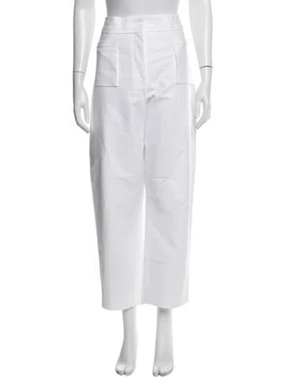 Pre-owned Tory Burch Wide Leg Pants In White