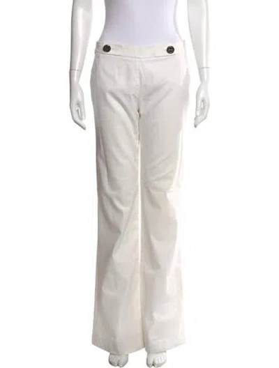 Pre-owned Tory Burch Wide Leg Pants In White