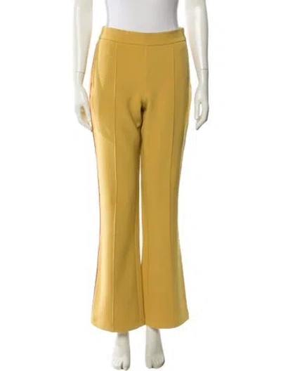 Pre-owned Tory Burch Wide Leg Pants In Yellow