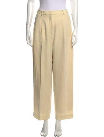Pre-owned Tory Burch Wide Leg Pants In Yellow
