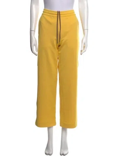 Pre-owned Tory Burch Wide Leg Pants In Yellow