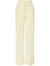Tory Burch Wide Leg Twill Pant In Neutrals