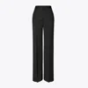 Tory Burch Wide Leg Twill Pant In Black
