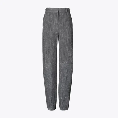 Tory Burch Panelled Wool-blend Trousers In Gray