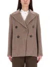 Tory Burch Wide Twill Jacket In Brown