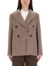 Tory Burch Wide Twill Jacket In Brown