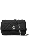 Tory Burch Willa Small Quilted Nylon Shoulder Bag In Black