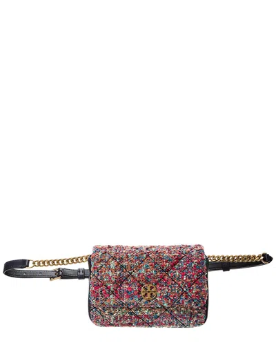 Tory Burch Willa Tweed & Leather Belt Bag In Blue