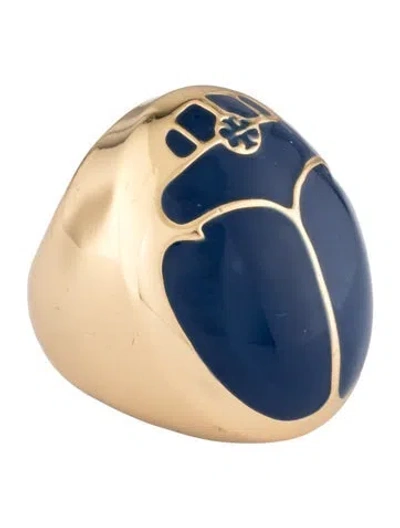 Pre-owned Tory Burch Winslow Beetle Ring In Multicolor