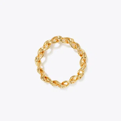Tory Burch Wishbone Chain Bracelet In Tory Gold