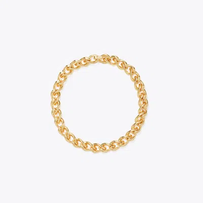 Tory Burch Wishbone Chain Necklace In Tory Gold