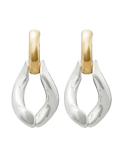 Tory Burch Wishbone Earrings In Silver