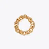 Tory Burch Wishbone Pavé Bracelet In Tory Gold/crystal