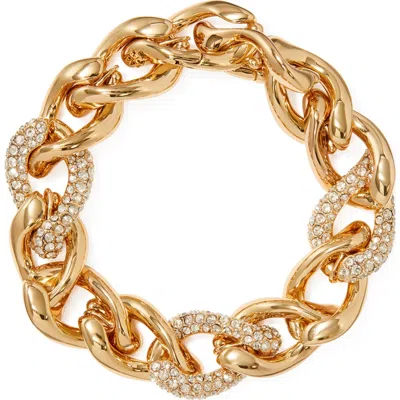 Tory Burch Wishbone Pavé Link Bracelet