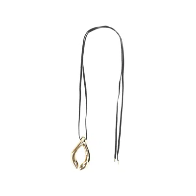 Tory Burch 'wishbone' Pendant In Gold