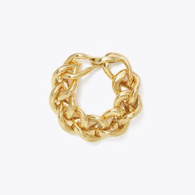 Tory Burch Wishbone Statement Necklace In Gold