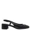 Tory Burch Pave Slingback Block Heel Embellished Toe In Black