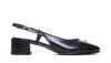 Tory Burch Pave Slingback Block Heel Embellished Toe In Black