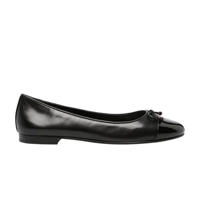 Pre-owned Tory Burch Wmns Cap Toe Ballet 'perfect Black' | Women's Size 6