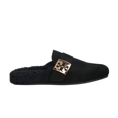 Pre-owned Tory Burch Wmns Mellow Shearling Mule 'perfect Black Gold' | Women's Size 6