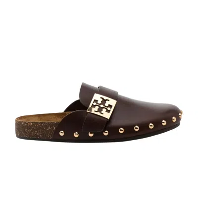 Pre-owned Tory Burch Wmns Mellow Stud Mule 'deep Mocha Gold' | Tan | Women's Size 7