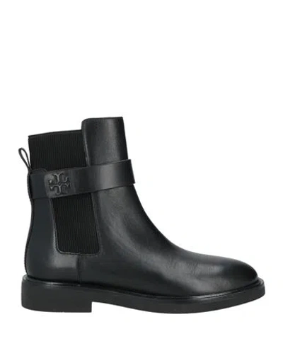 Tory Burch Woman Ankle Boots Black Size 10 Leather