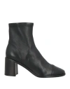 Tory Burch Elegant Leather Ankle Boots With 7 Cm Heel Height In Black