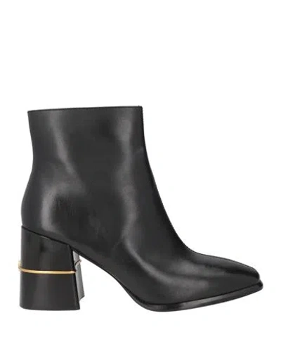 Tory Burch Woman Ankle Boots Black Size 7.5 Leather