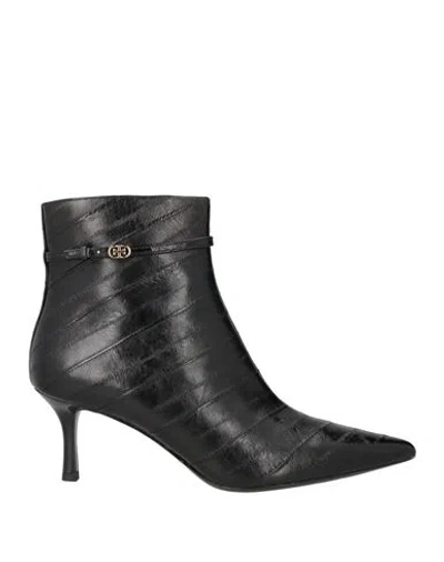 Tory Burch Woman Ankle Boots Black Size 8 Leather