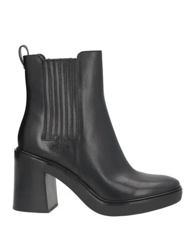 Tory Burch Woman Ankle Boots Black Size 8 Leather