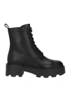 Tory Burch Amphibian Boots With Chunky Sole And Pull Tab In Black