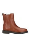 Tory Burch Woman Ankle Boots Brown Size 8 Leather In Brown