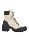 Tory Burch Woman Ankle Boots Cream Size 8 Leather In White