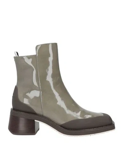 Tory Burch Woman Ankle Boots Grey Size 8 Leather