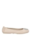 Tory Burch Woman Ballet Flats Beige Size 8 Goat Skin