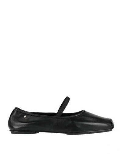 Tory Burch Woman Ballet Flats Black Size 10 Leather