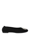 Tory Burch Claire Suede Ballet Flats In Black